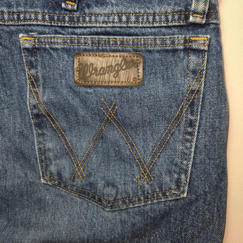 Wrangler PBR Mens Straight Leg Jeans Denim 36x36 (Inseam ~37